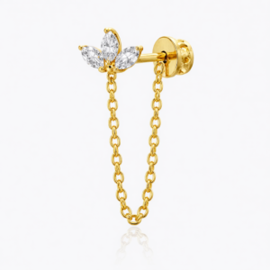 עגילי חצי פרח